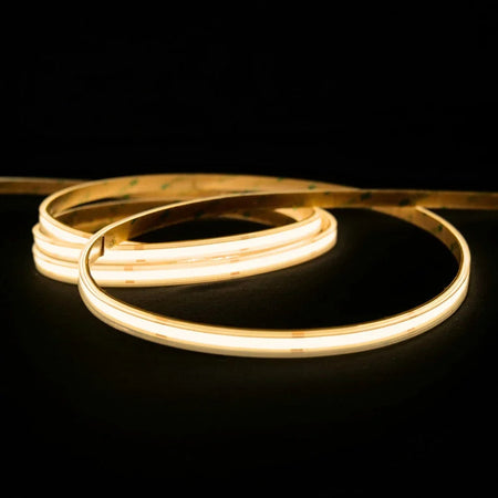 Warm White 2700K COB LED Strip 24V 480LEDs/m IP67 Waterproof 20m Run — ATOM LED