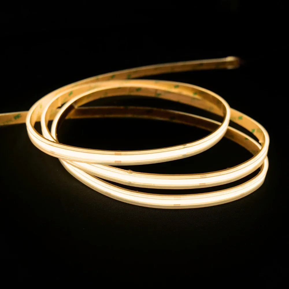 Warm White 2700K COB LED Strip 24V 480LEDs/m IP67 Waterproof 20m Run — ATOM LED