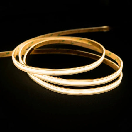 Warm White 2700K COB LED Strip 24V 480LEDs/m IP67 Waterproof 20m Run — ATOM LED