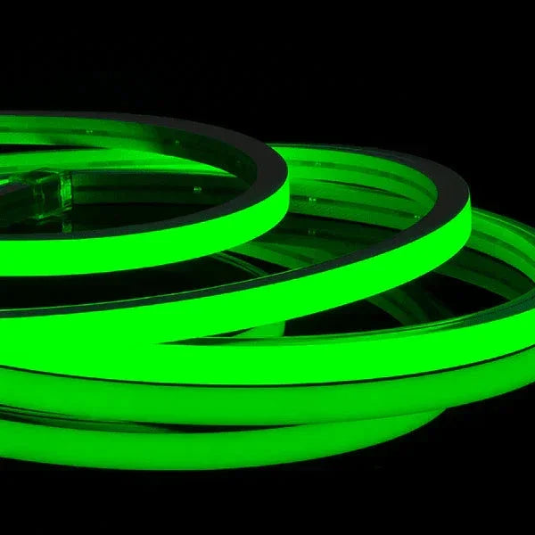 Green LED Neon Flex 220V 240V Flat Shape Top Bend 20cm Cut IP65 with UK Plug — view 6 — House of LEDs UK