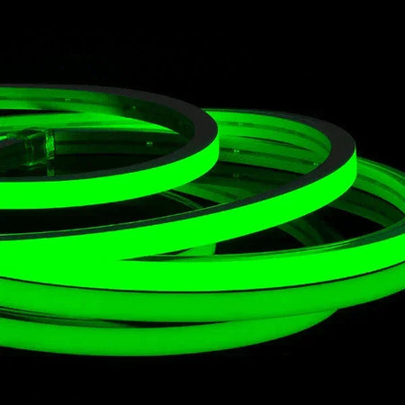 Green LED Neon Flex 220V 240V Flat Shape Top Bend 20cm Cut IP65 with UK Plug — view 6 — House of LEDs UK