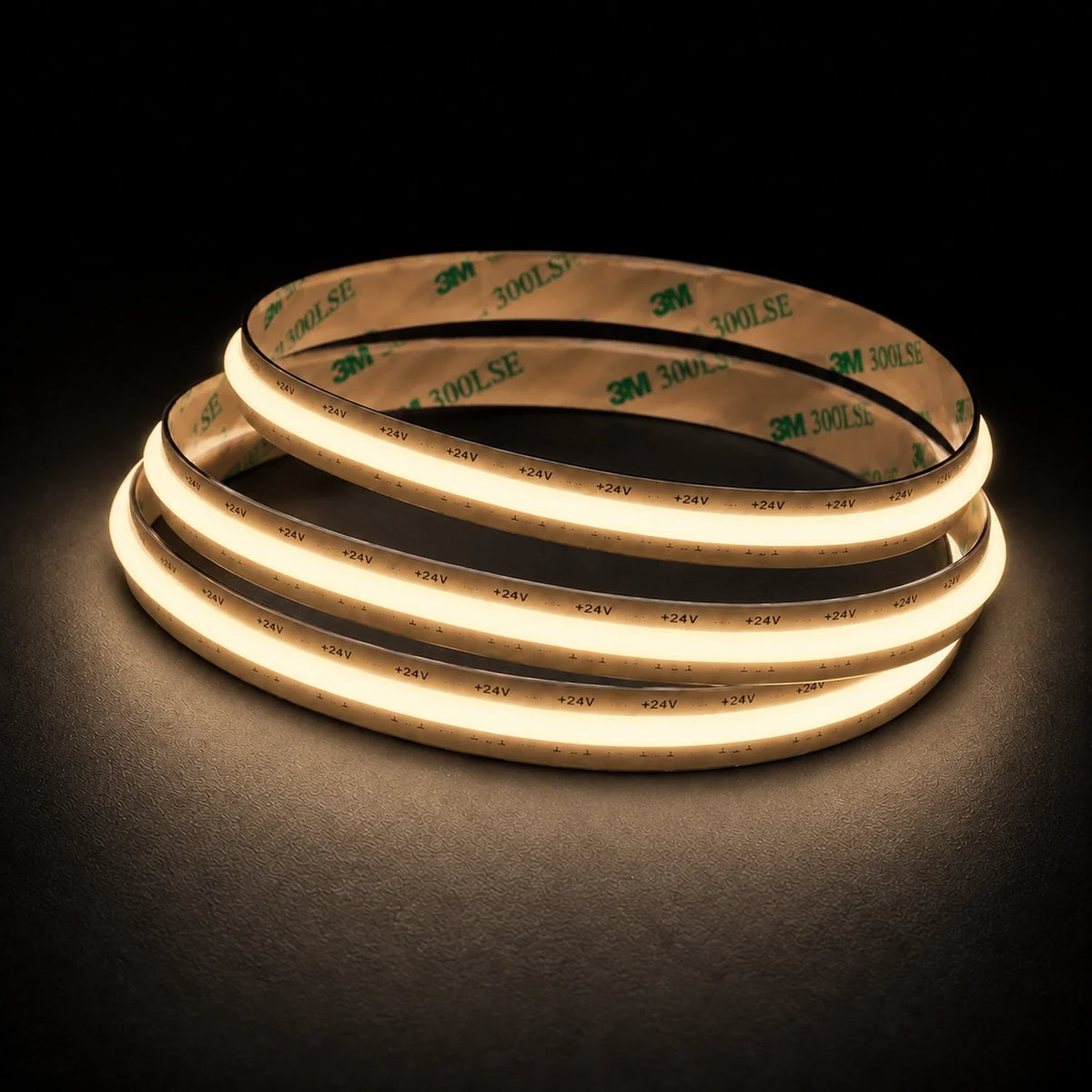 Warm White 2700K FreeCut COB LED strip 24V 8mm IP20 illuminated coil
