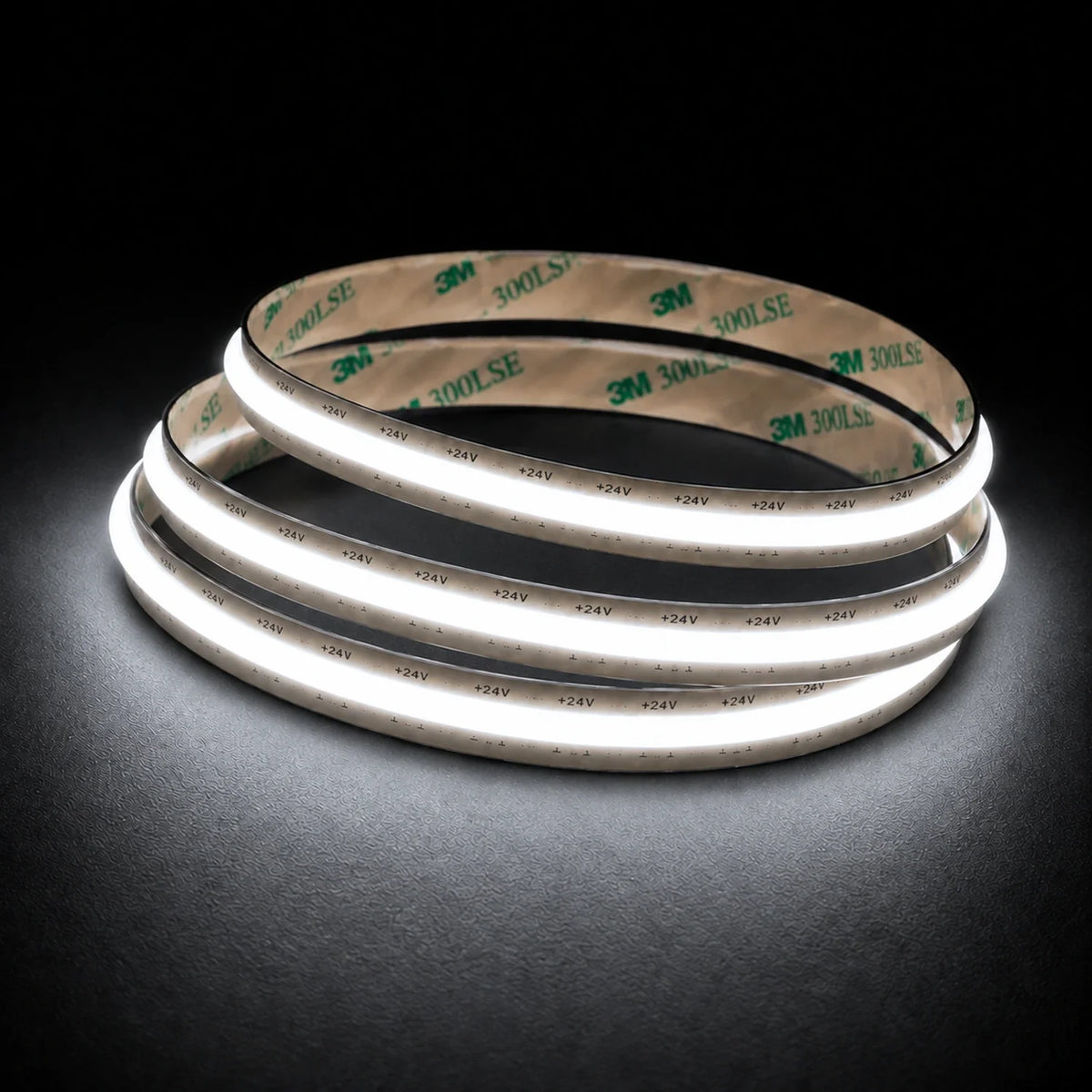 Daylight 5000K FreeCut COB LED strip 24V 8mm IP20 illuminated coil
