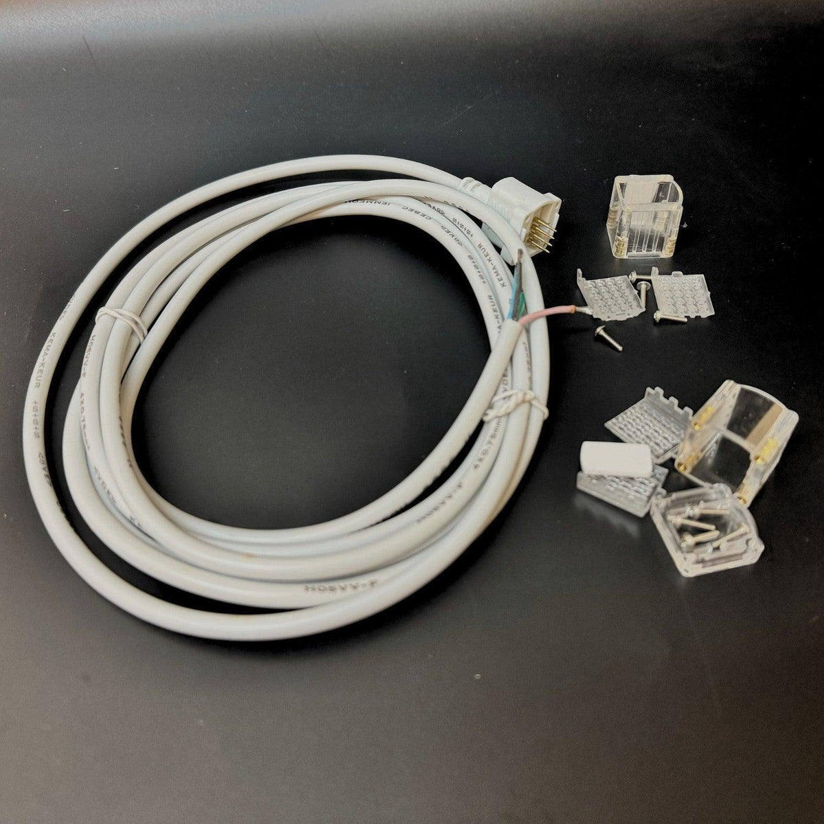 RGB Neon Flex 10x20mm 24V & 48V IP68 Front Cap with Wire & End Cap — view 4 — House of LEDs UK