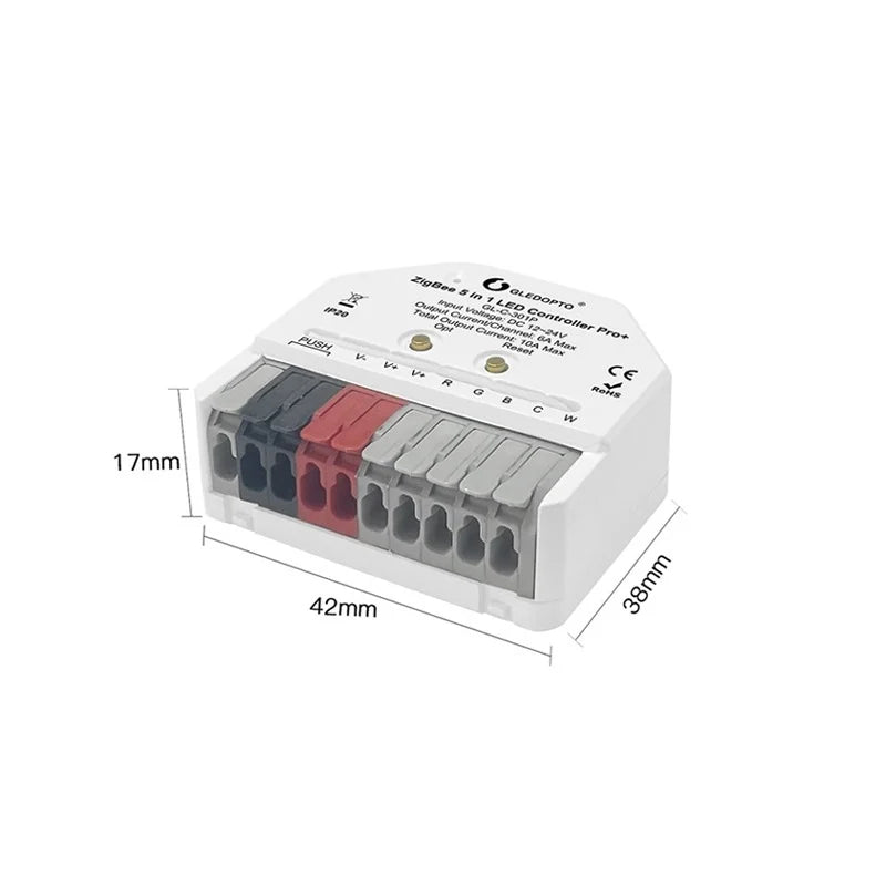 GLEDOPTO ZigBee Pro+ Ultra Mini Wi-Fi 5 in 1 LED Smart Controller GL-C-301P — view 10 — House of LEDs UK