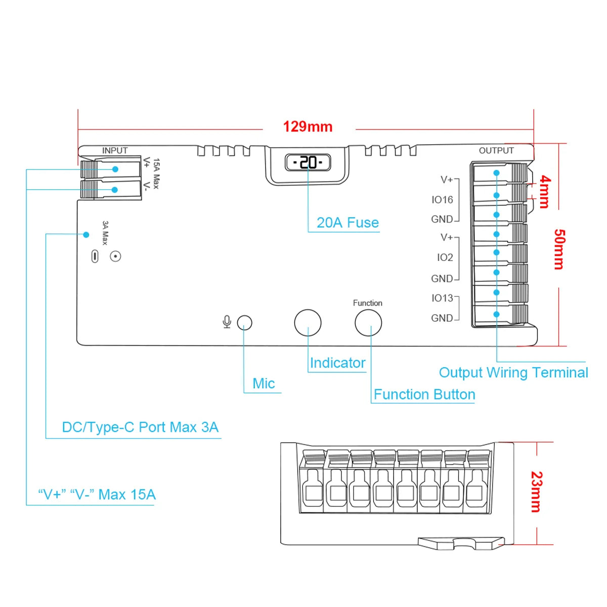 GLEDOPTO Elite 2D-EXMU ESP32 WLED Digital LED Controller with Ethernet Connection GL-C-616WL — view 9 — House of LEDs UK