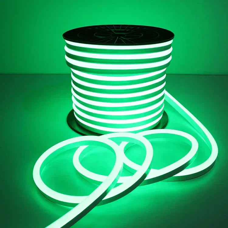 Green LED Neon Flex 220V 240V 8x16mm 120LEDs/m IP65 Waterproof with UK Plug — view 5 — House of LEDs UK