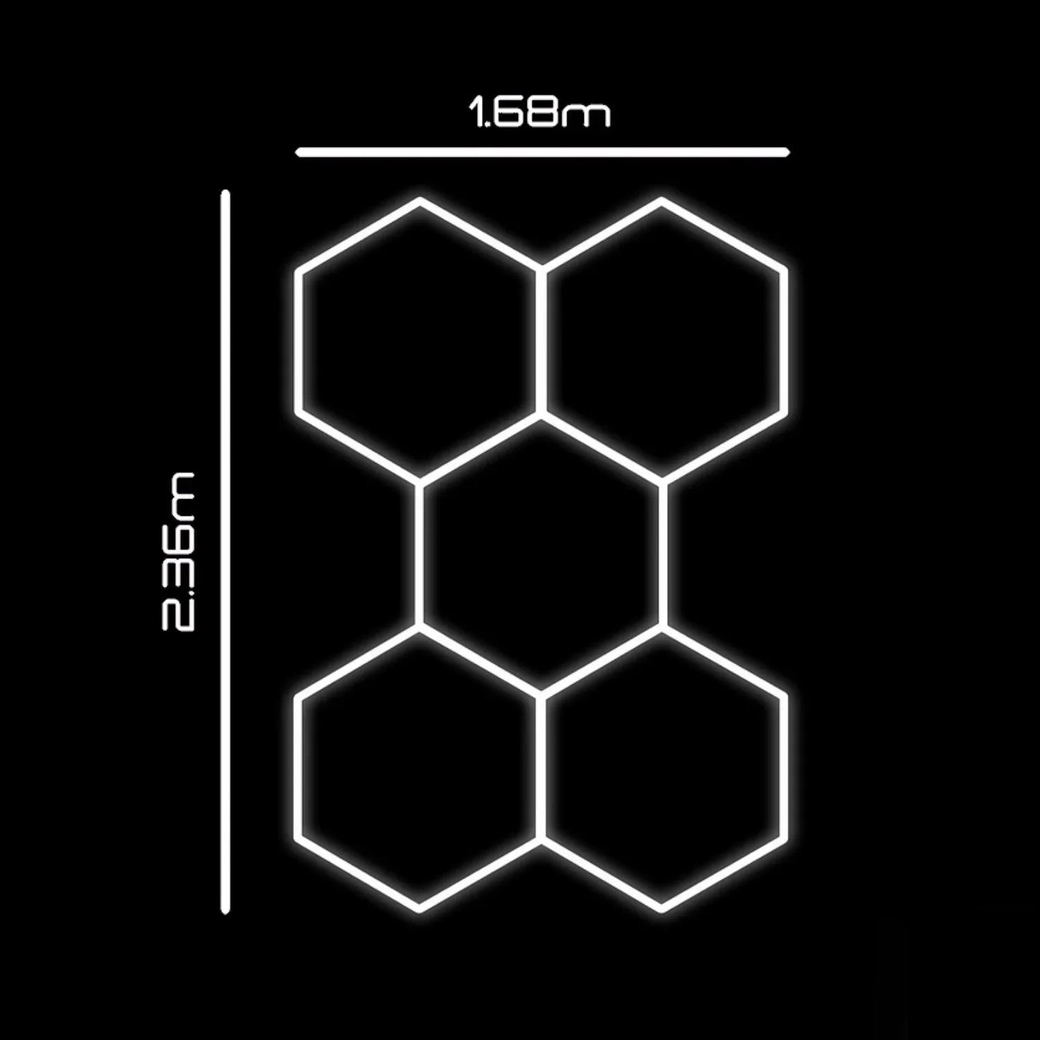 Hexagrid LED Hexagon Ultrabright 6500k LED Hex Lights - 5 Hex Grid System — House of LEDs UK