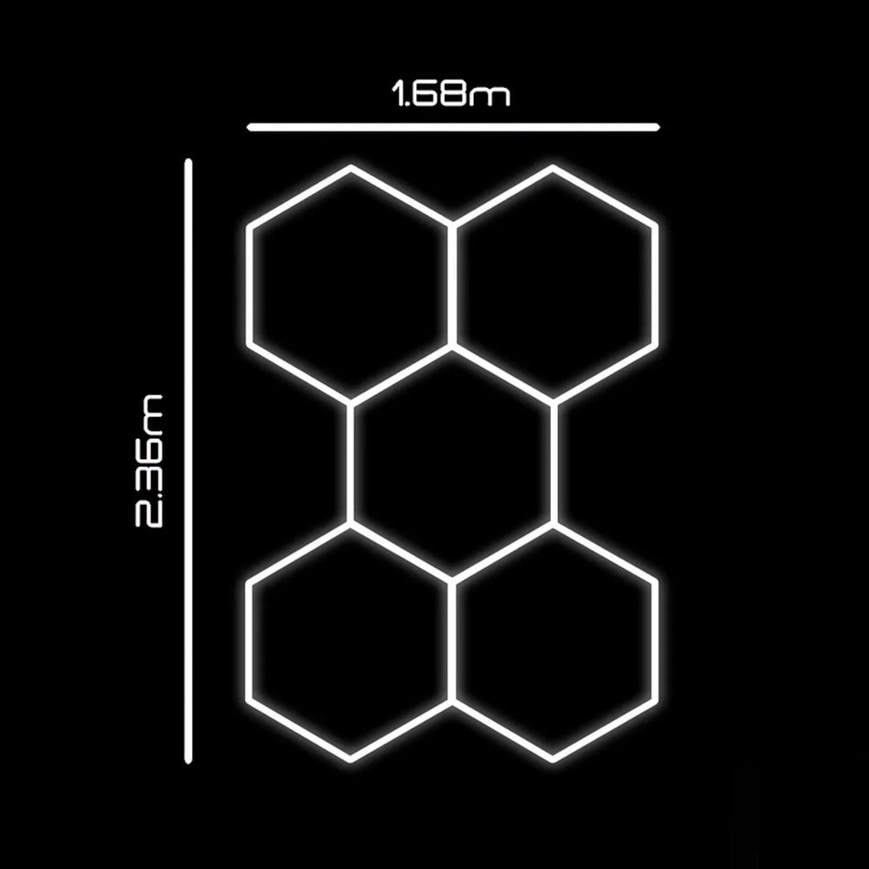 Hexagrid LED Hexagon Ultrabright 6500k LED Hex Lights - 5 Hex Grid System — House of LEDs UK