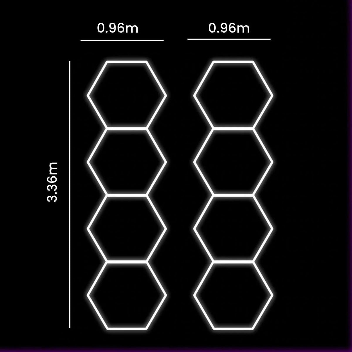 Hexagrid LED Hexagon Ultrabright 6500k LED Hex Lights - 8 Hex Grid System — House of LEDs UK