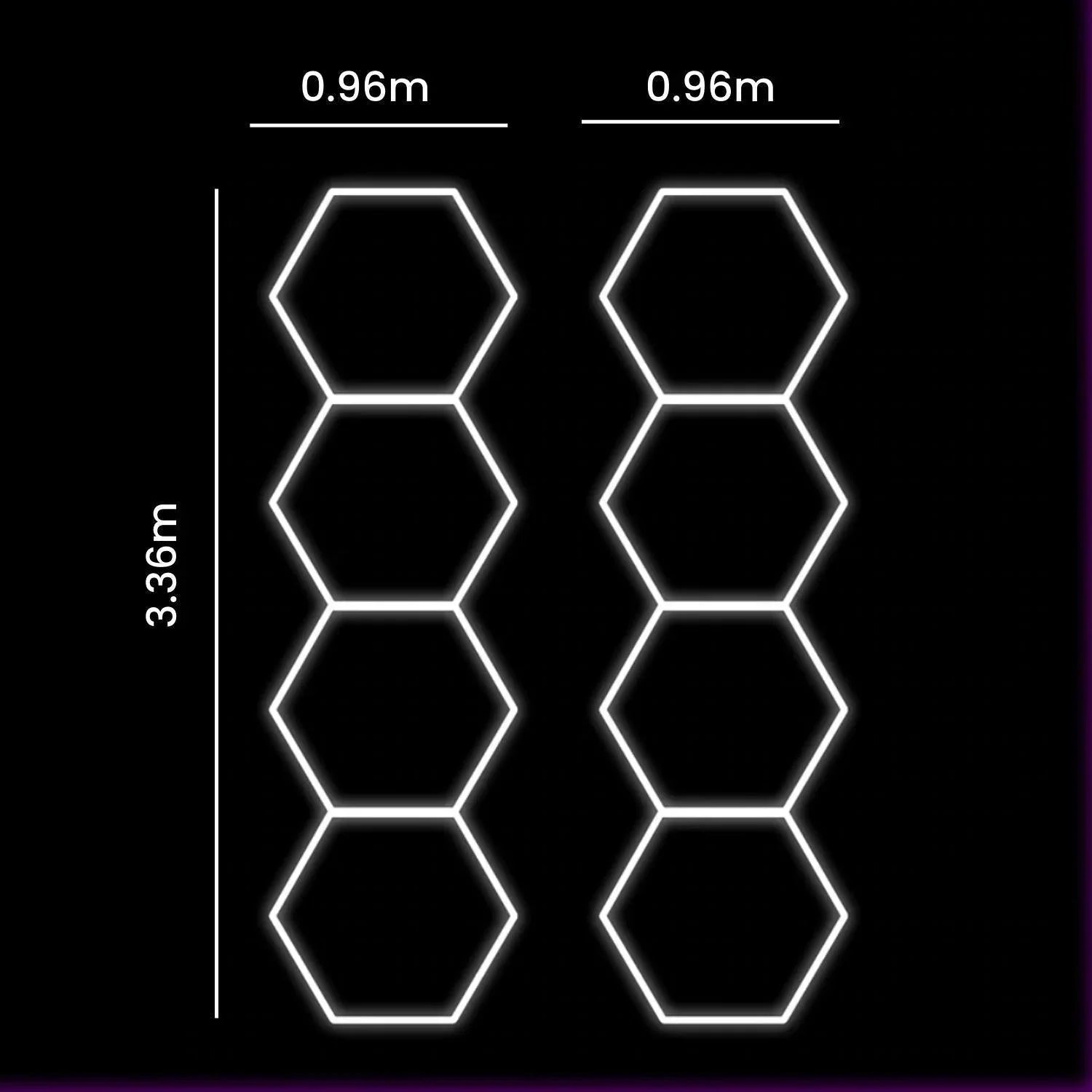 Hexagrid LED Hexagon Ultrabright 6500k LED Hex Lights - 8 Hex Grid System — House of LEDs UK