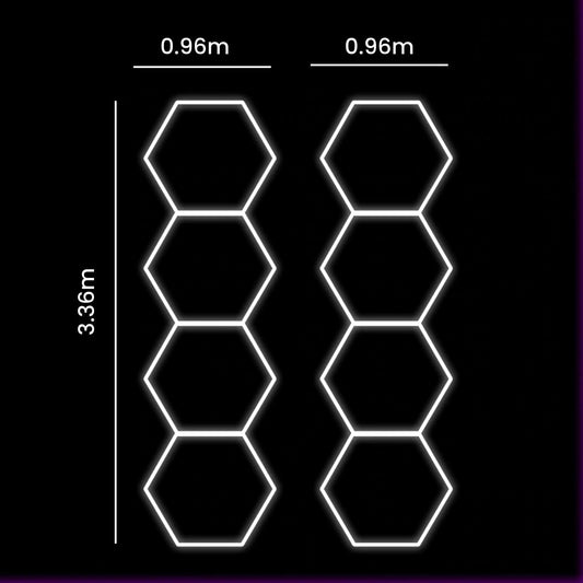 Hexagrid LED Hexagon Ultrabright 6500k LED Hex Lights - 8 Hex Grid System - House of LEDS