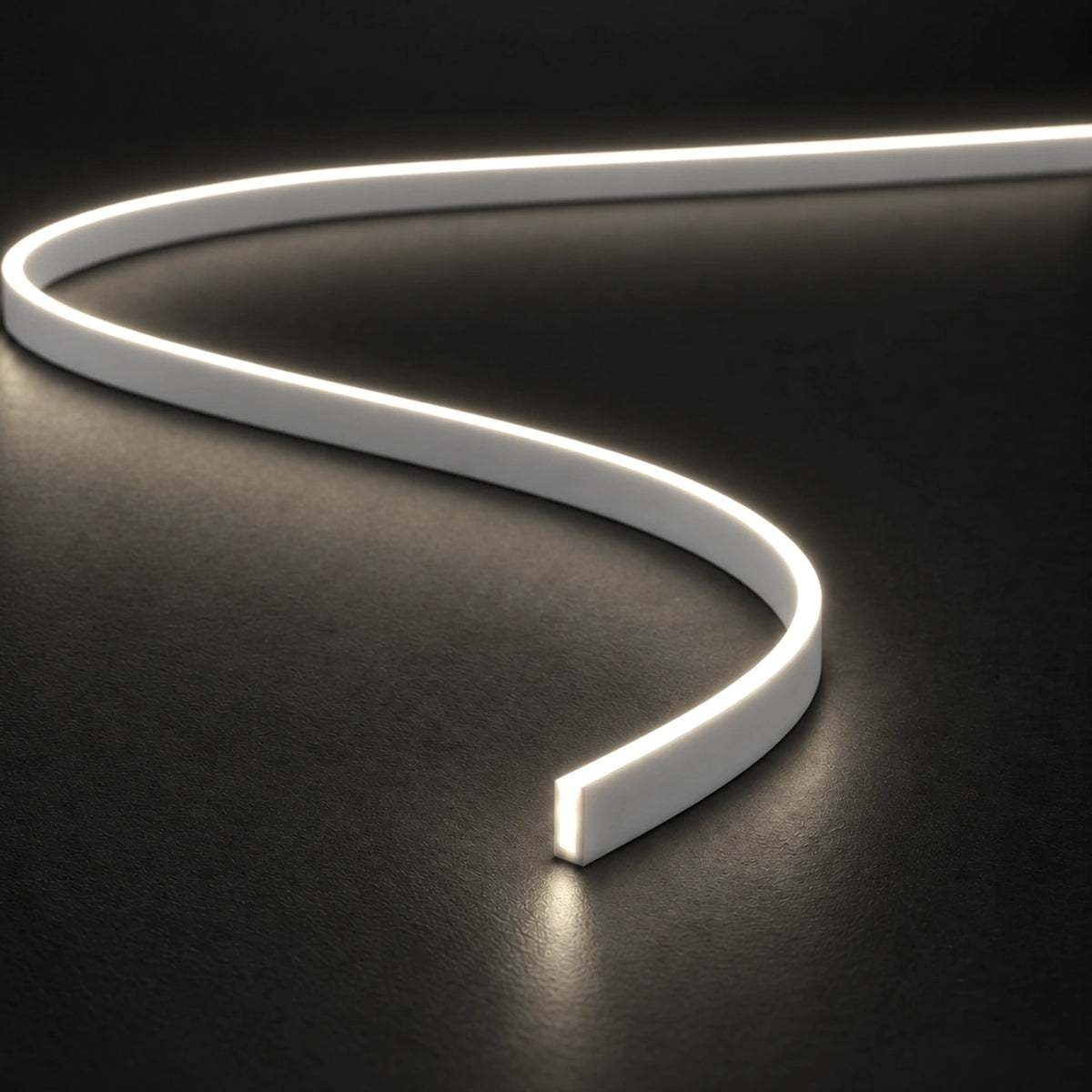 House of LEDs FreeCut mini neon flex 4x10mm 4000K natural white — illuminated close-up product illustration
