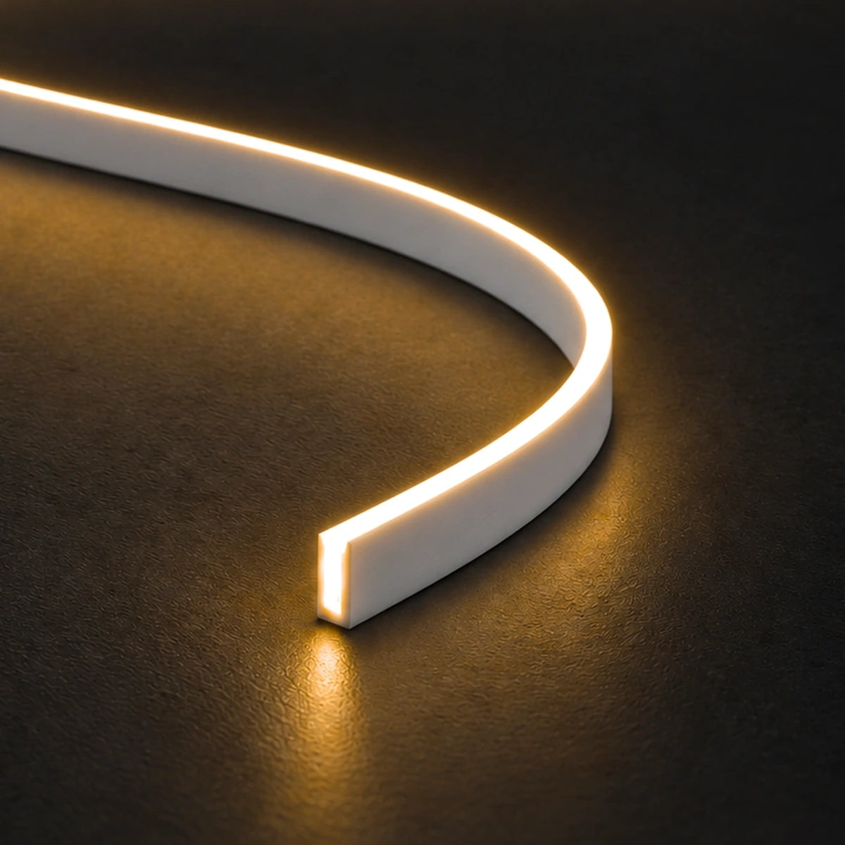 House of LEDs FreeCut mini neon flex 4x6mm 2700K warm white — illuminated close-up product illustration