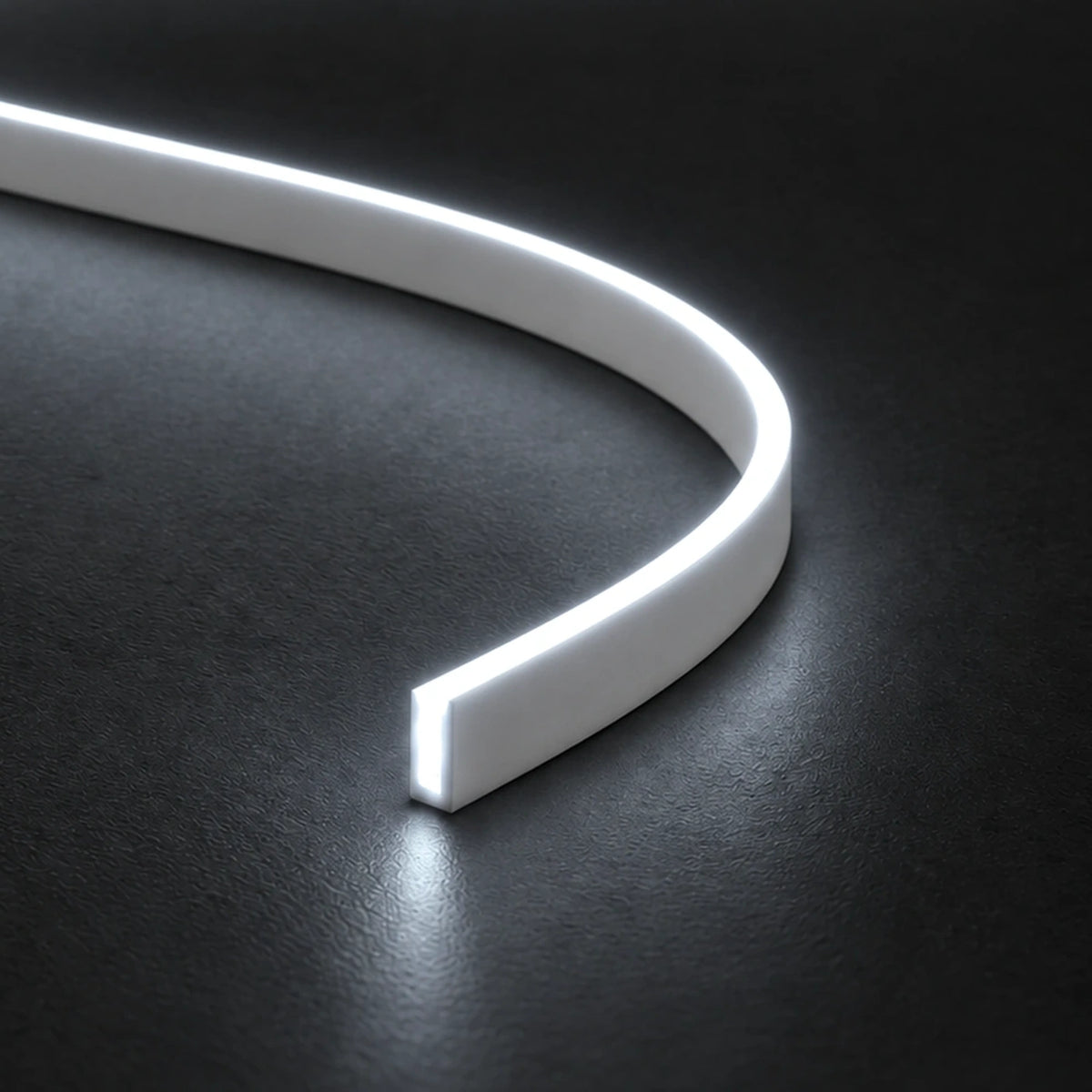 House of LEDs FreeCut mini neon flex 4x6mm 6000K cool white — illuminated close-up product illustration