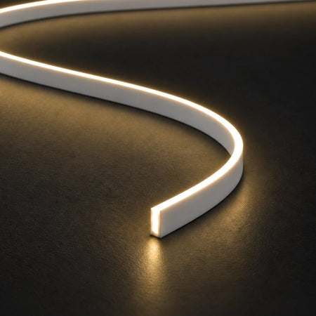 House of LEDs FreeCut mini neon flex 4x8mm 3000K warm white — illuminated close-up product illustration