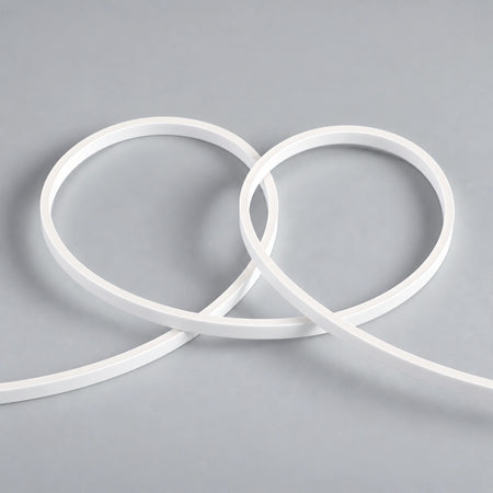 House of LEDs — FreeCut mini neon flex 4x8mm unlit white silicone LED strip showing flexible loops
