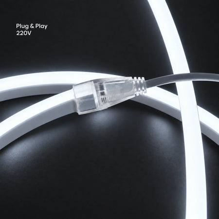 House of LEDs cool white 8×16mm 220–240V plug-and-play neon flex
