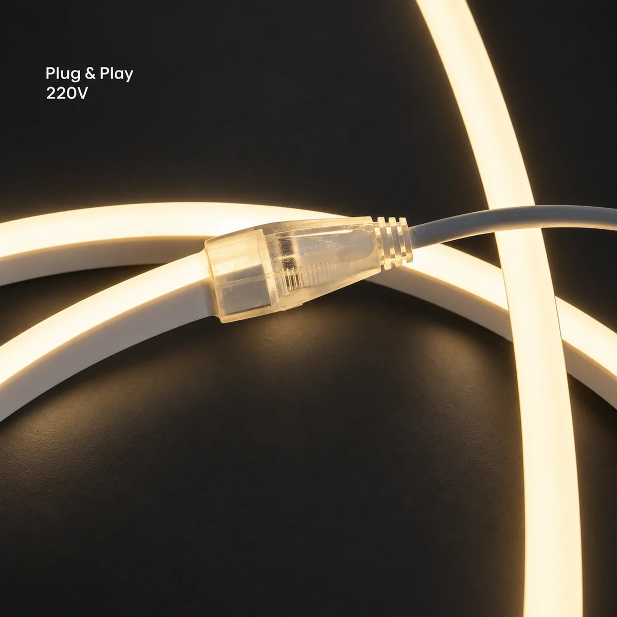 House of LEDs warm 2900k 8×16mm 220–240V plug-and-play neon flex