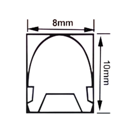 Ice Blue Silicone Neon Flex Tube Diffuser Body for LED Strip Lights Neon Signs 8mm — view 2 — House of LEDs UK