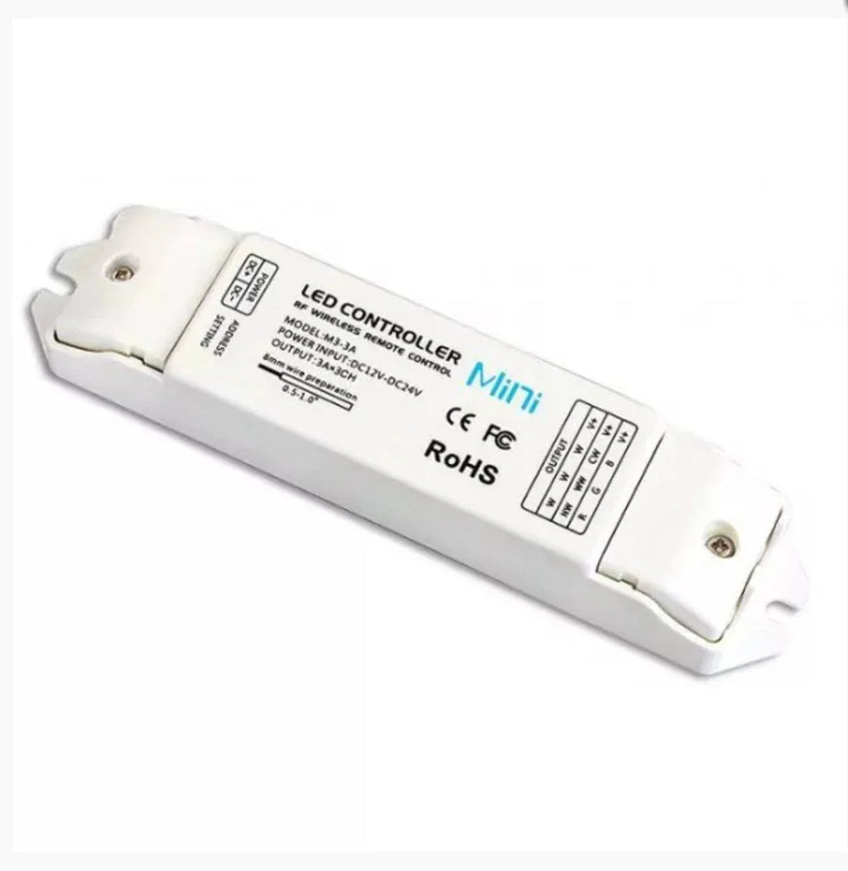 L Tech LED Mini RF DIM - M1/M3-3A Touch Remote Controller Dimmer Receiver for Single Colour LED Lighting Strip 12V 24V — view 3 — House of LEDs UK