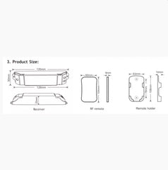 L Tech LED Mini RF DIM - M1/M3-3A Touch Remote Controller Dimmer Receiver for Single Colour LED Lighting Strip 12V 24V - House of LEDS
