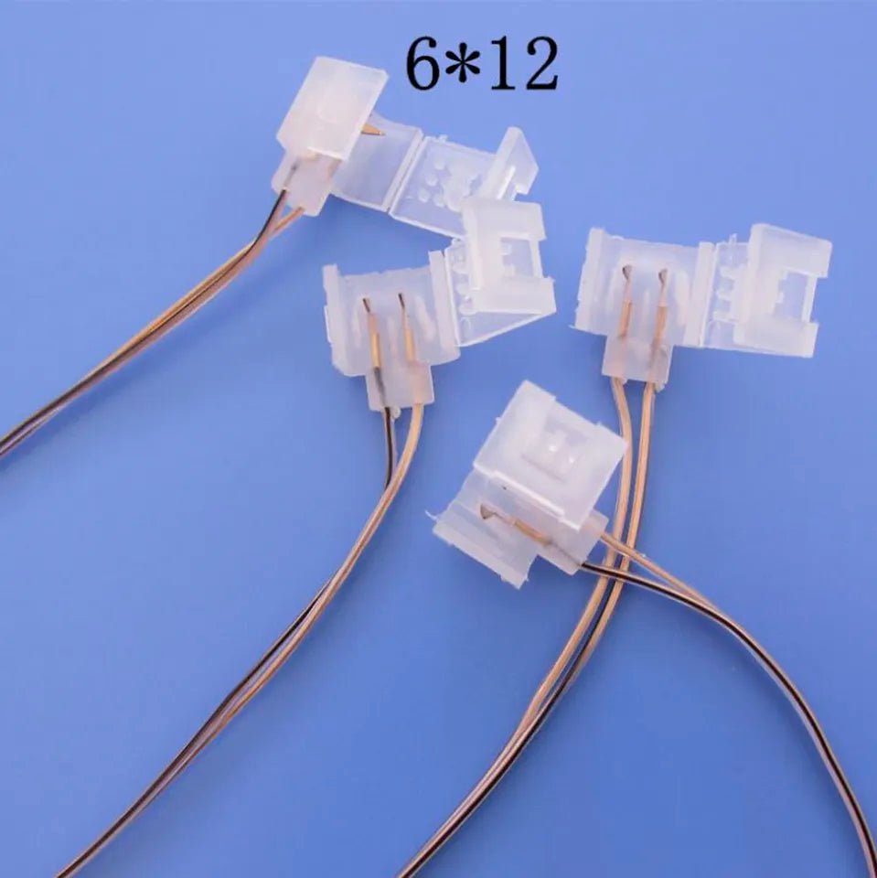 LED Neon Flex 12V/24V Non Welding Wire Connector for 6x12mm Single Colour Neon Flex - House of LEDS