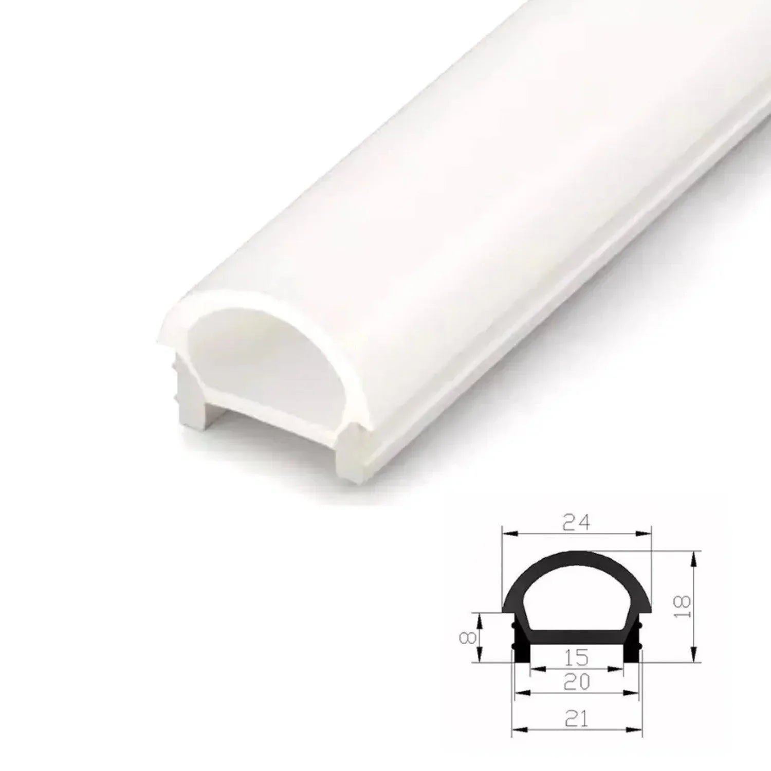 LED Neon Flex & LED Strip Silicone Cover Curve Body Flexible Bendable 15x20mm — House of LEDs UK