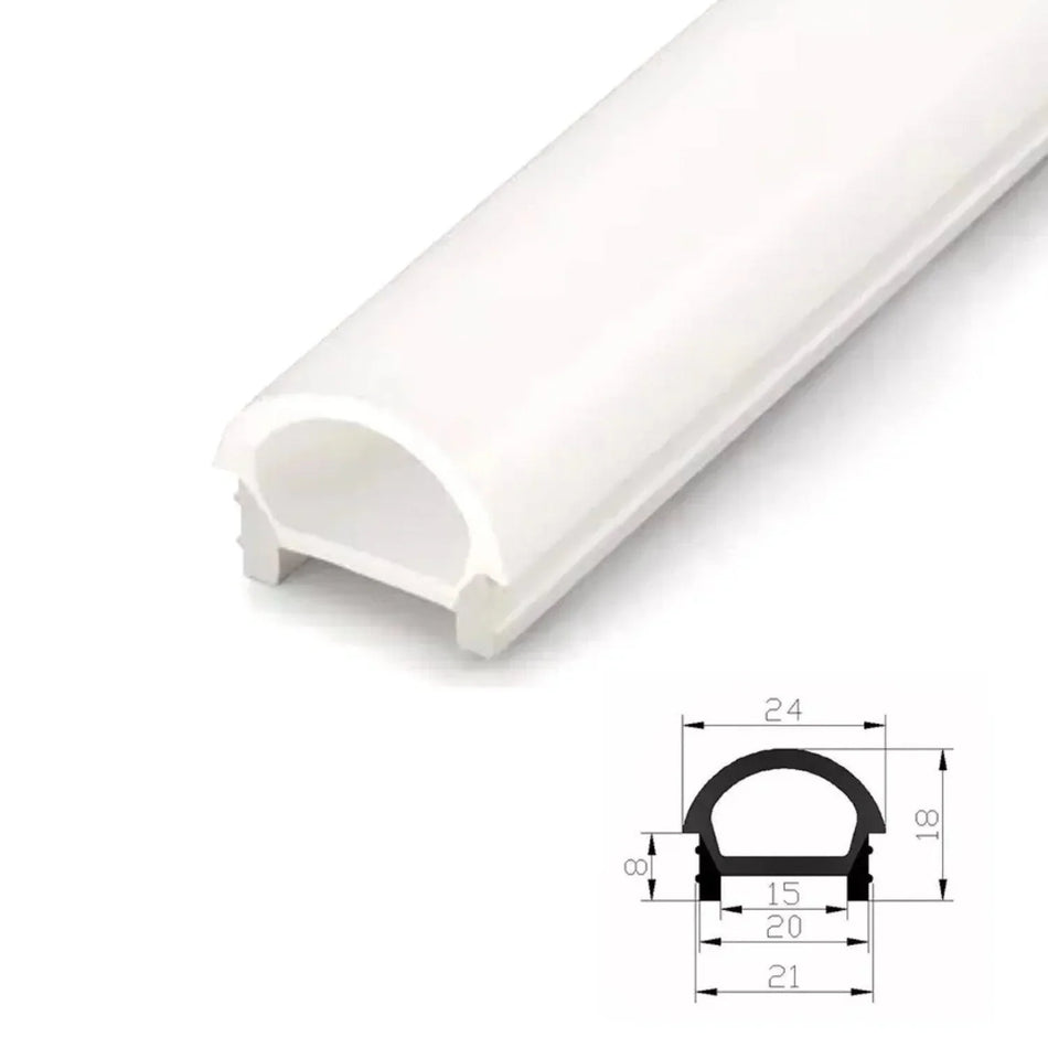 LED Neon Flex & LED Strip Silicone Cover Curve Body Flexible Bendable 15x20mm — House of LEDs UK