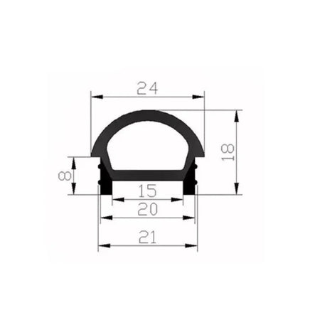 LED Neon Flex & LED Strip Silicone Cover Curve Body Flexible Bendable 15x20mm — view 2 — House of LEDs UK