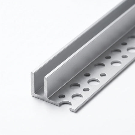 Close view of Tile-In Aluminium Profile for 6 × 12 mm IP67 Neon Flex