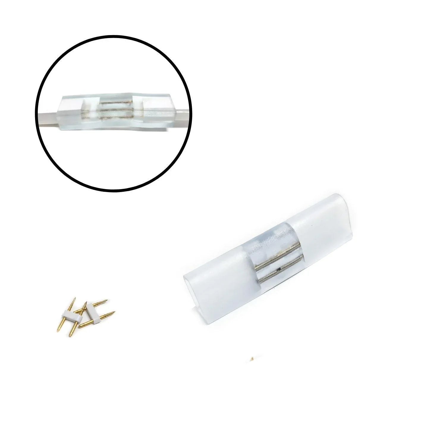 LED Neon Flex Single Colour 220V 240V 2 Pin 8x16mm Connector  L , T , Straight — view 4 — House of LEDs UK