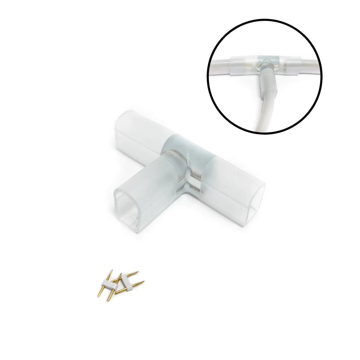 LED Neon Flex Single Colour 220V 240V 2 Pin 8x16mm Connector  L , T , Straight — view 6 — House of LEDs UK