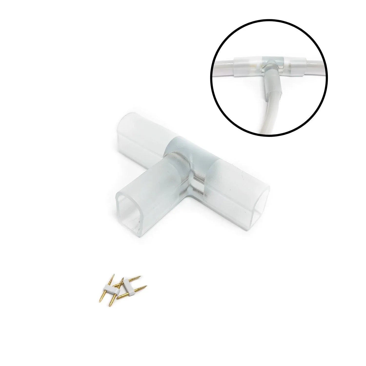 LED Neon Flex Single Colour 220V 240V 2 Pin 8x16mm Connector  L , T , Straight — view 6 — House of LEDs UK