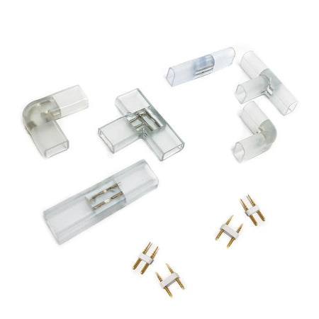 LED Neon Flex Single Colour 220V 240V 2 Pin 8x16mm Connector  L , T , Straight — House of LEDs UK