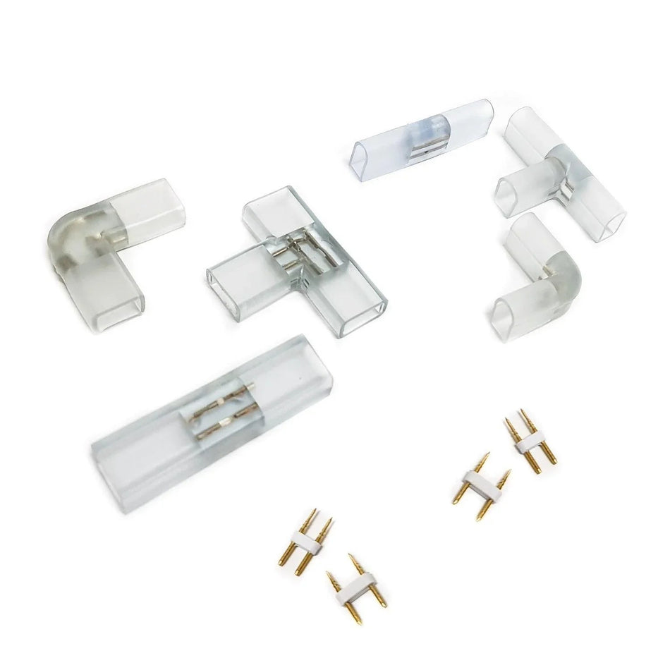 LED Neon Flex Single Colour 220V 240V 2 Pin 8x16mm Connector  L , T , Straight — House of LEDs UK