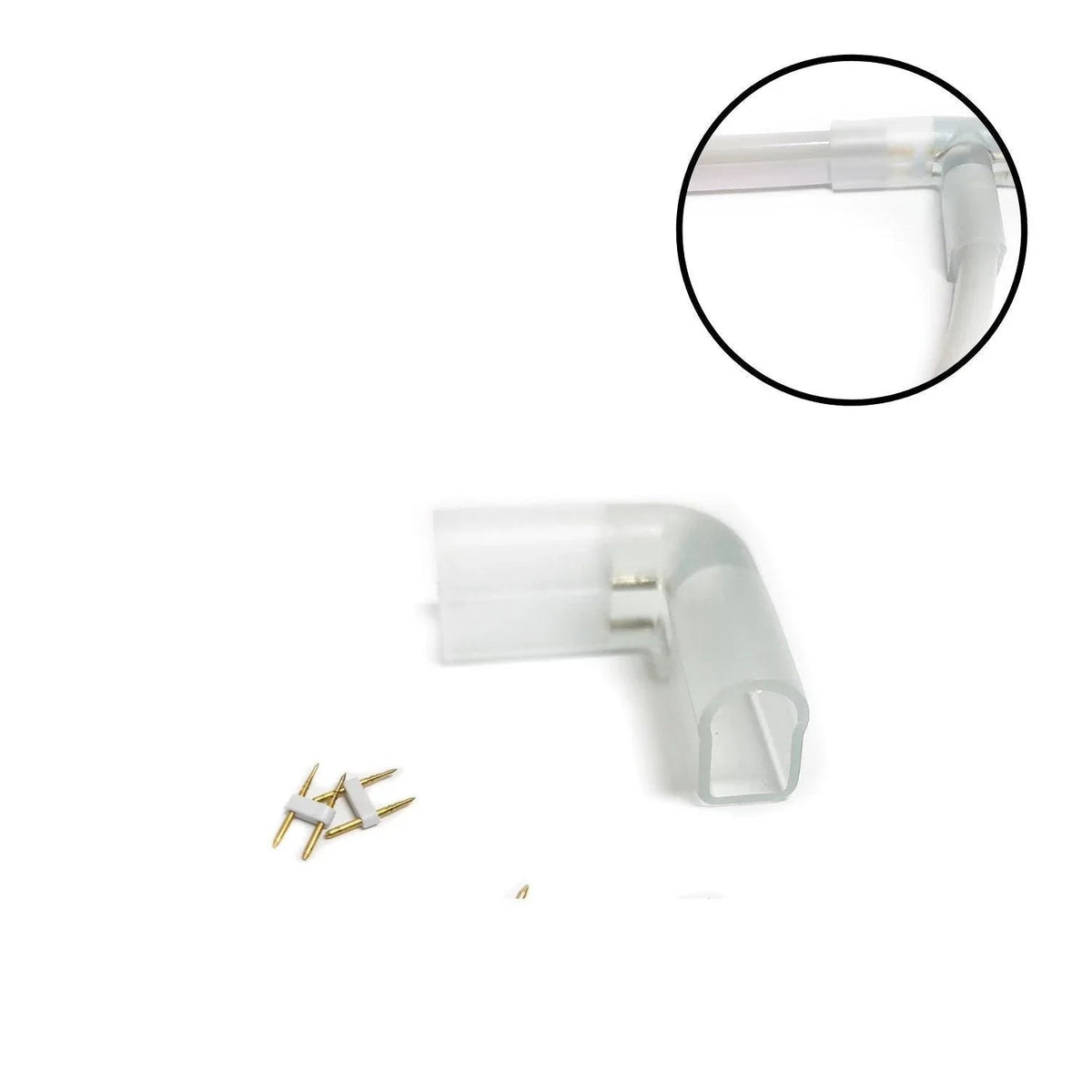LED Neon Flex Single Colour 220V 240V 2 Pin 8x16mm Connector  L , T , Straight — view 5 — House of LEDs UK