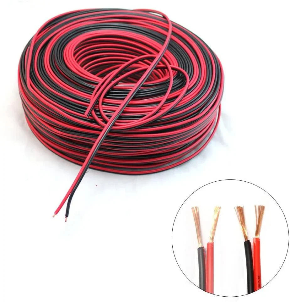 LED Strip 2 Core Extension Wire 17AWG for 2Pin 8mm LED Strip Connector DC Adapter 5 Metre — view 2 — House of LEDs UK