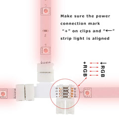 LED Strip Accessories 5pcs L Shape PCB RGB Connectors 4 pin 10mm - House of LEDS