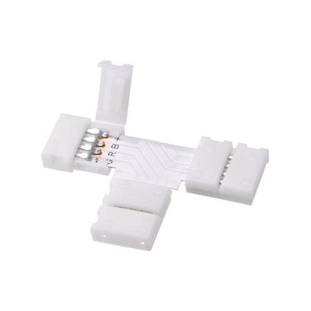 LED Strip Accessories 5pcs T-Shape PCB RGB Connectors 4 pin 10mm — House of LEDs UK