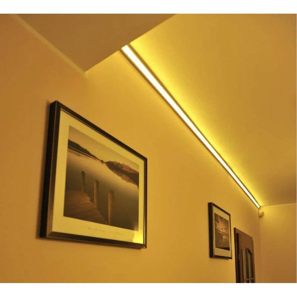 LED Strip Aluminium Corner Profile Milky Cover Cabinet LED Corner Profile 16x16mm - House of LEDs