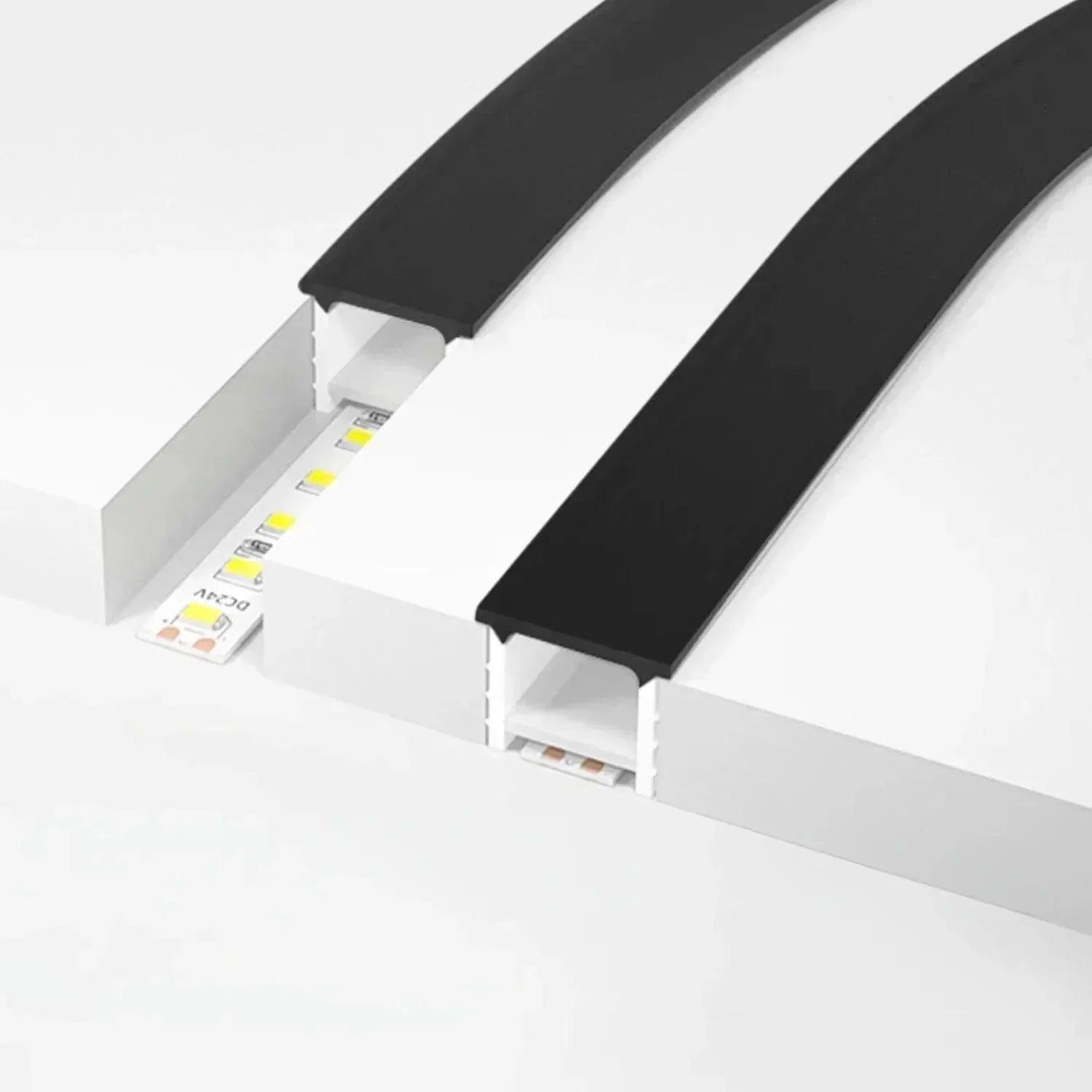 LED Strip Black Silicone Neon Flex Profile Cover Body Flexible Bendable 30x20mm — view 2 — House of LEDs UK