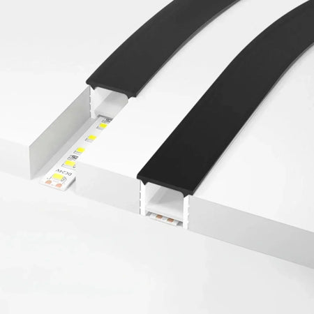 LED Strip Black Silicone Neon Flex Profile Cover Body Flexible Bendable 30x20mm — view 2 — House of LEDs UK