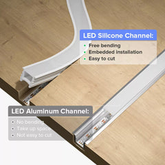 LED Strip Black Silicone Neon Flex Profile Cover Body Flexible Bendable 30x20mm - House of LEDS