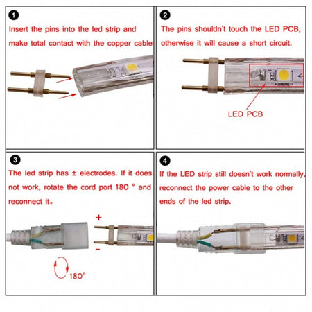 LED Strip Light 220V 240V SMD 2835 120LEDs/m 23-Key RF Remote Control 1500W Dimmer Transformer for Brightness Adjustment - House of LEDS