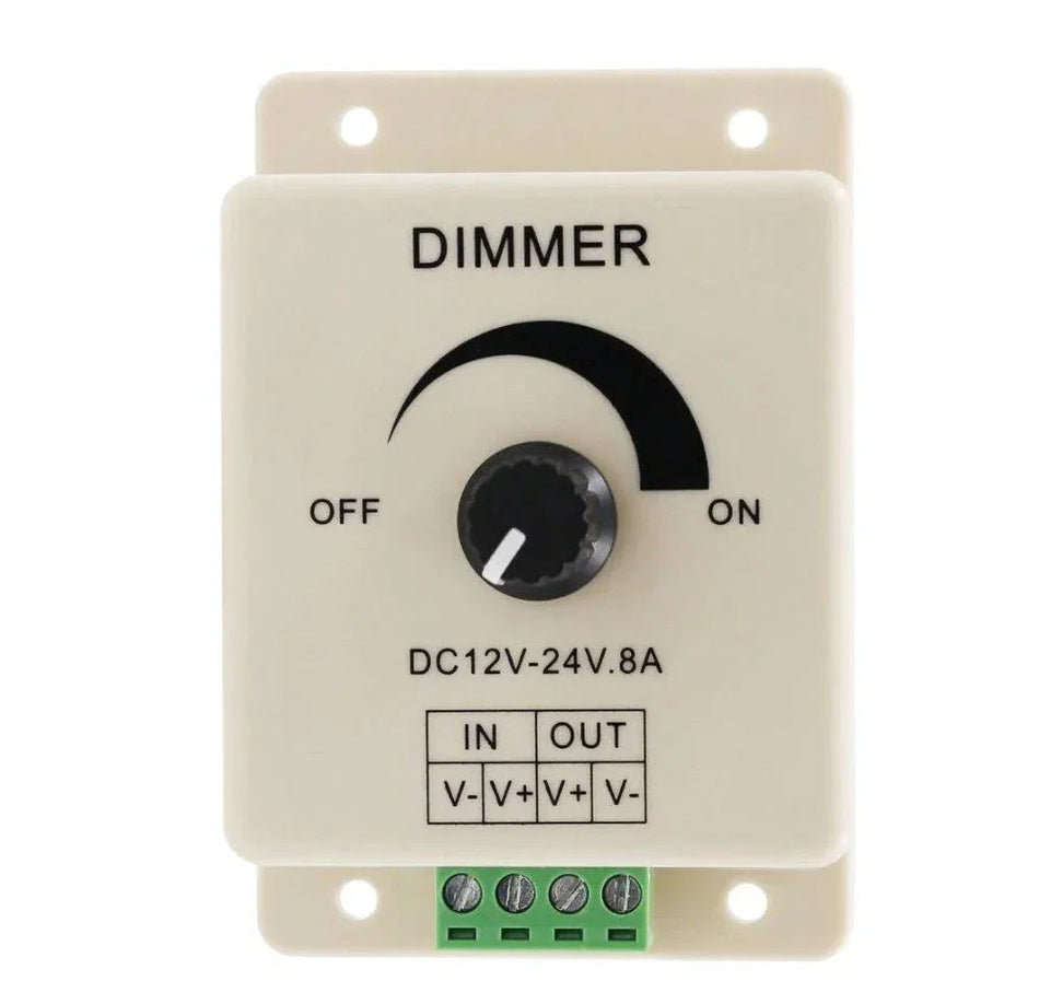 LED Strip & Neon Flex Dimmer Switch DC 12V 24V 8A Adjustable Brightness Single Colour — House of LEDs UK