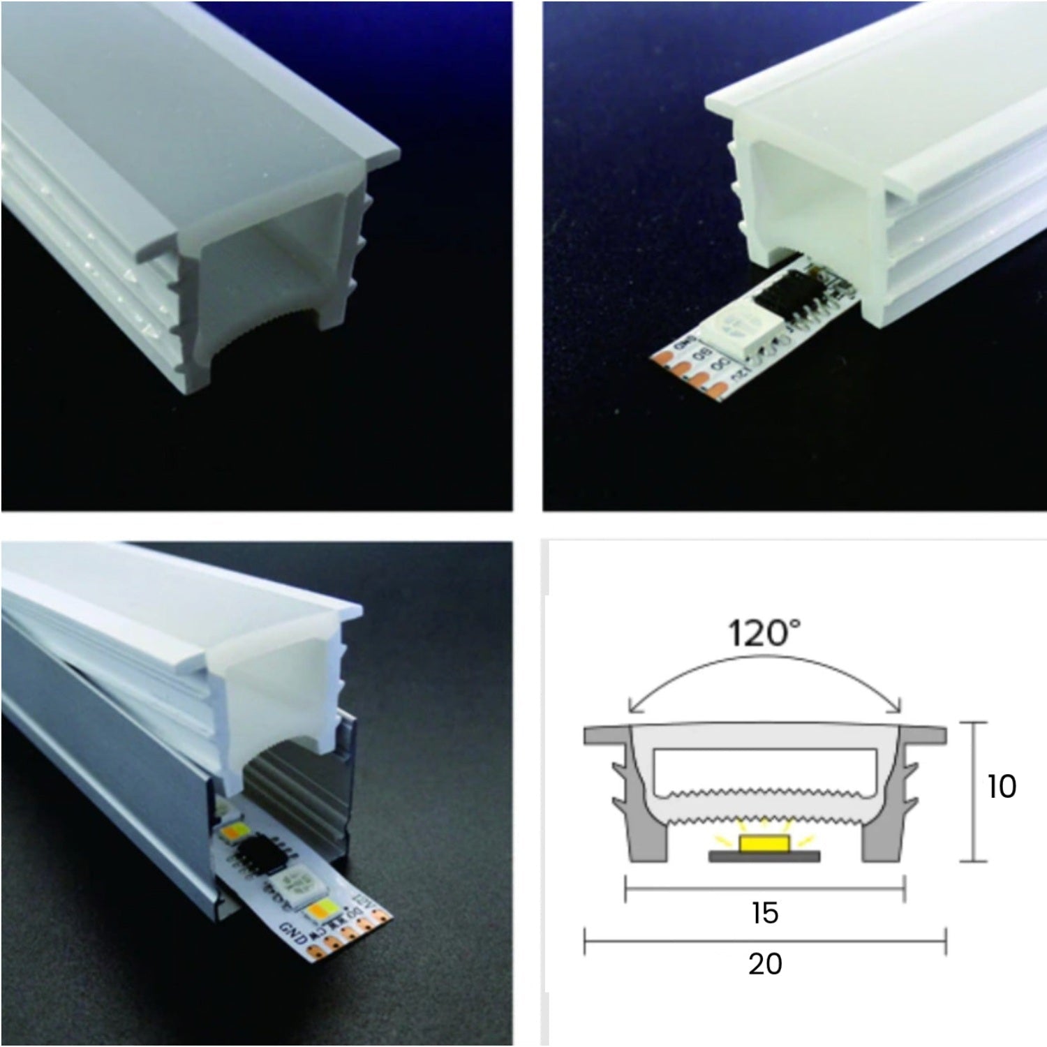 LED Strip Silicone Neon Flex Profile Cover Body Flexible Bendable 15x10mm - House of LEDS