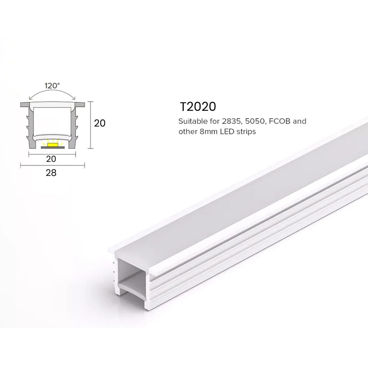 LED Strip Silicone Neon Flex Profile Cover Body Flexible Bendable 20x20mm - House of LEDS