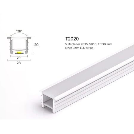 LED Strip Silicone Neon Flex Profile Cover Body Flexible Bendable 20x20mm — House of LEDs UK