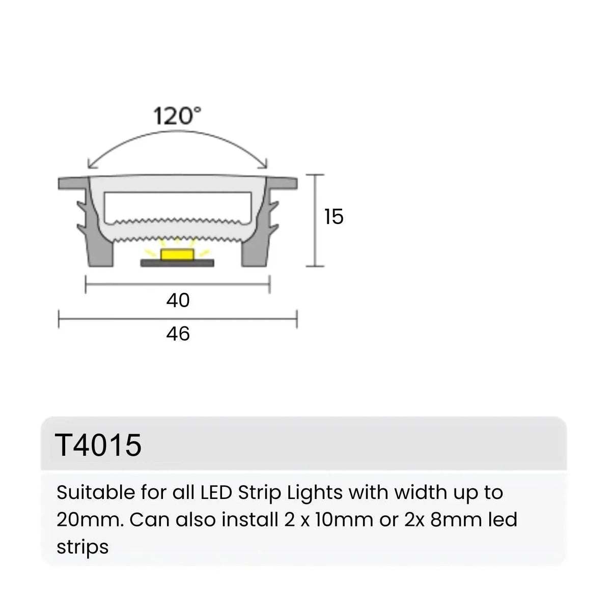 LED Strip Silicone Neon Flex Profile Cover Body Flexible Bendable 40x15mm — view 2 — House of LEDs UK